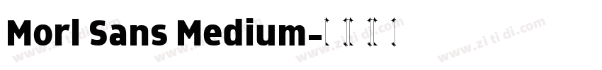 Morl Sans Medium字体转换